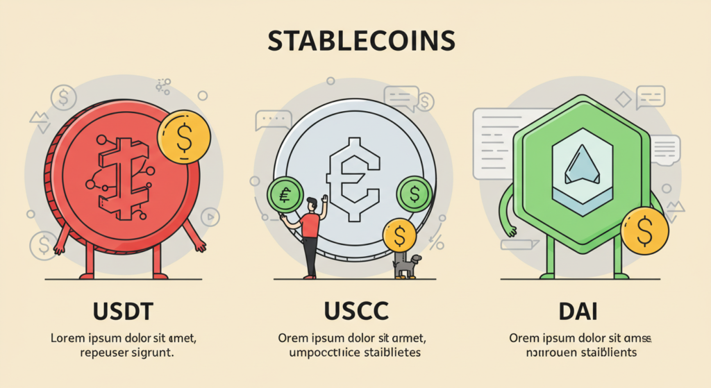 In the volatile world of cryptocurrencies, stablecoins serve as a bridge between traditional finance and digital assets. Think of them as digital dollars—cryptocurrencies designed to maintain a steady value, typically pegged to the U.S. dollar. Let's explore three of the most prominent stablecoins and understand how they work.